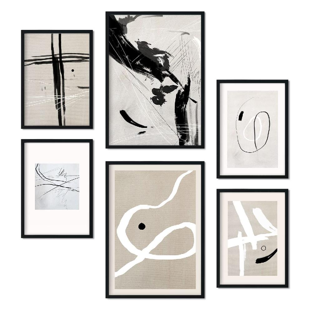 nacnic Set de 6 laminas Kline estilo collage Tienda