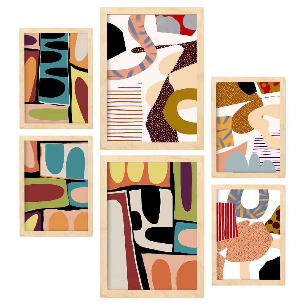 nacnic Nacnic Set de 6 Posters Resúmenes Coloridos y Deslumbrantes Rebajas top
