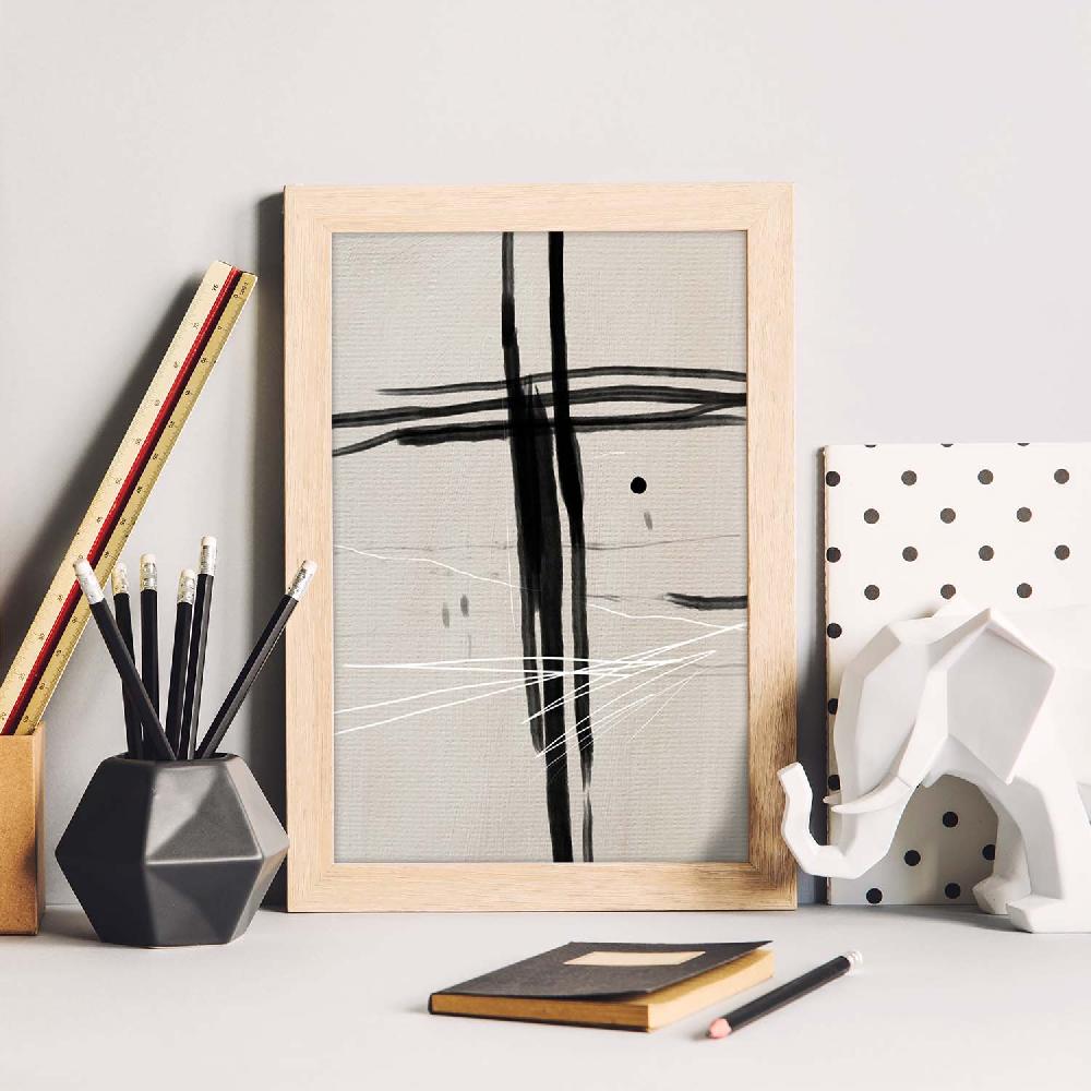 nacnic Lamina artística de Exposición Kline 2 estilo Abstracto Oferta especial