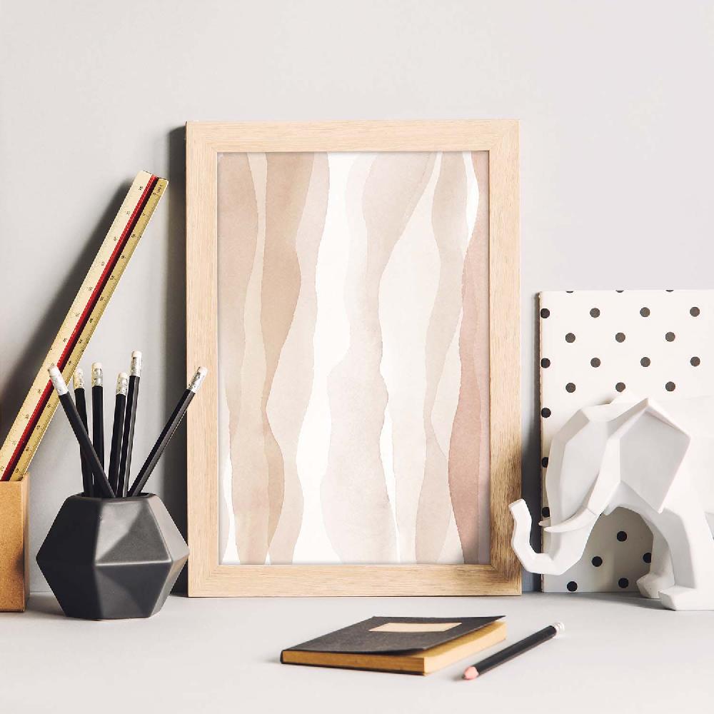 nacnic Lámina de Arte Abstracto en Tonos Marrones Envío gratis