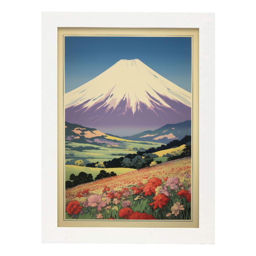 nacnic Nacnic Lámina Ecléctica del Monte Fuji en Japonés Solo hoy