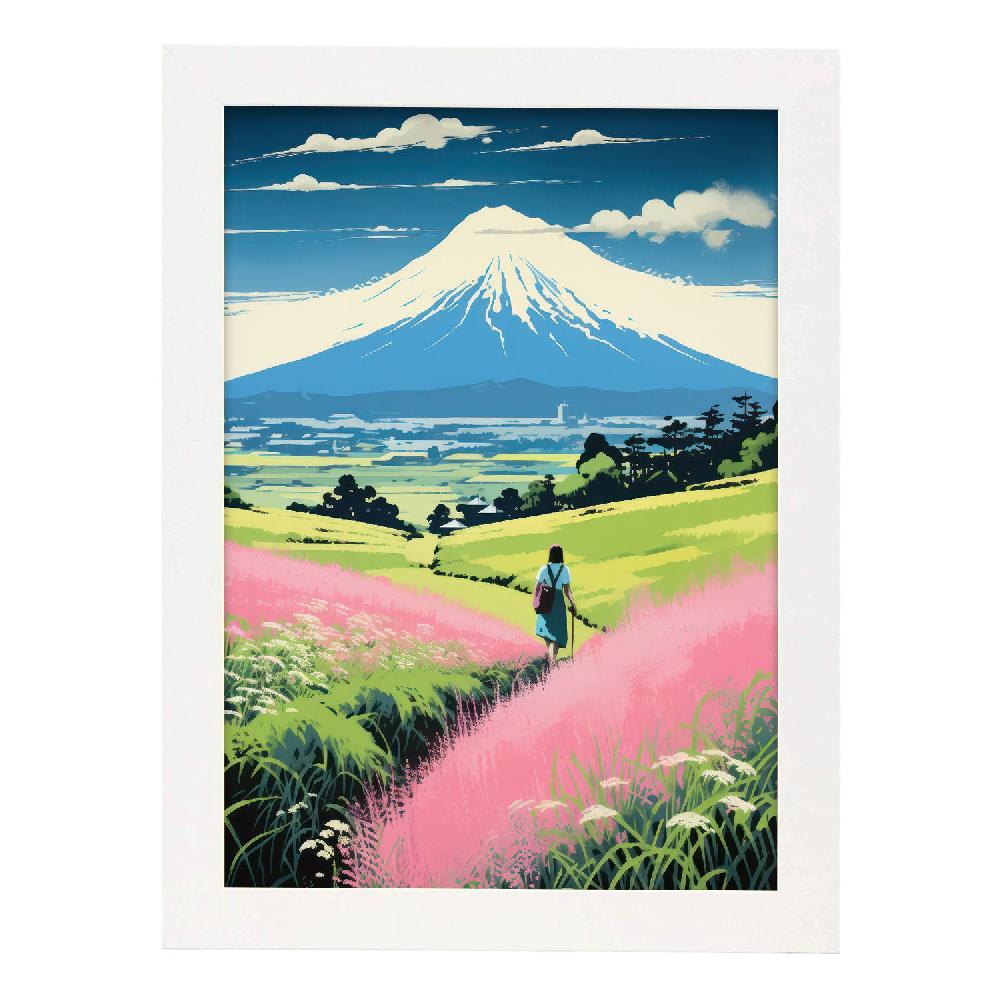 nacnic Lámina Nacnic Montaña Fuji en Estilo Japonés Ecléctico Liquidación