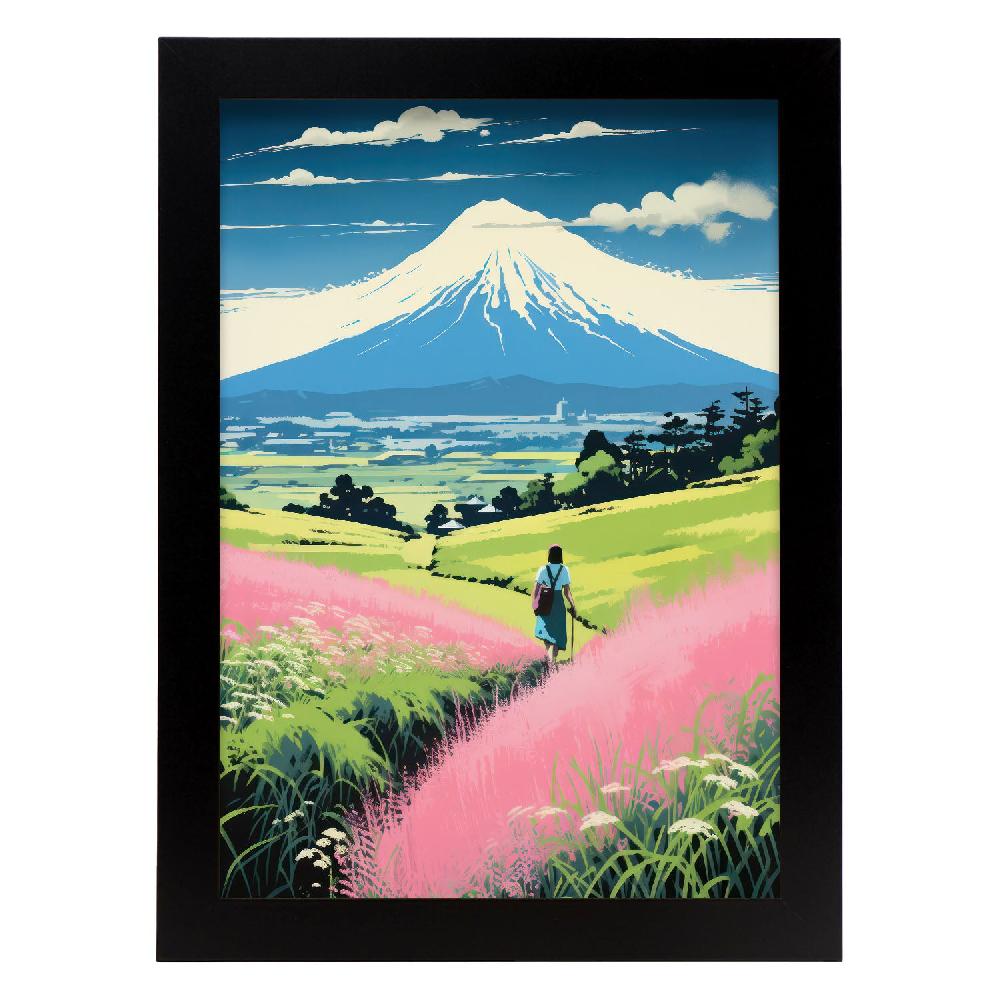 nacnic Lámina Nacnic Montaña Fuji en Estilo Japonés Ecléctico Liquidación