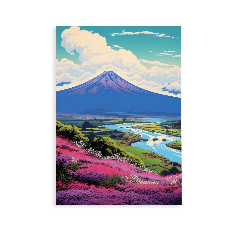 nacnic Nacnic Lámina Decorativa Ecléctica Mt. Fuji Noble Range en Japonés