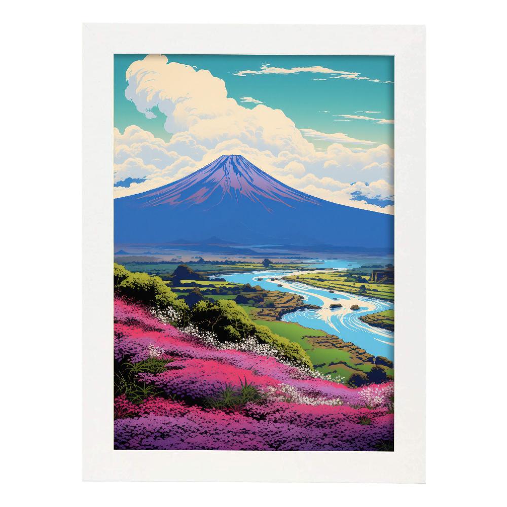 nacnic Nacnic Lámina Decorativa Ecléctica Mt. Fuji Noble Range en Japonés Libre de impuestos