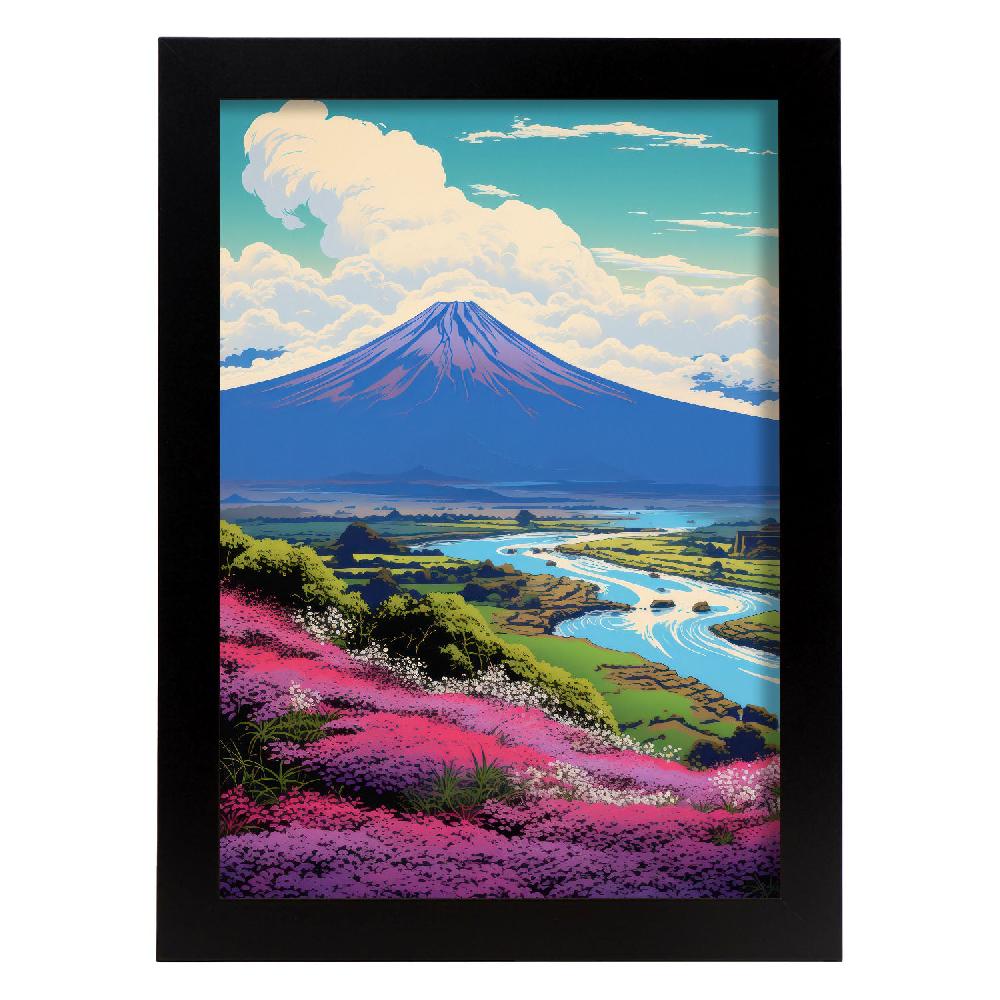 nacnic Nacnic Lámina Decorativa Ecléctica Mt. Fuji Noble Range en Japonés Libre de impuestos