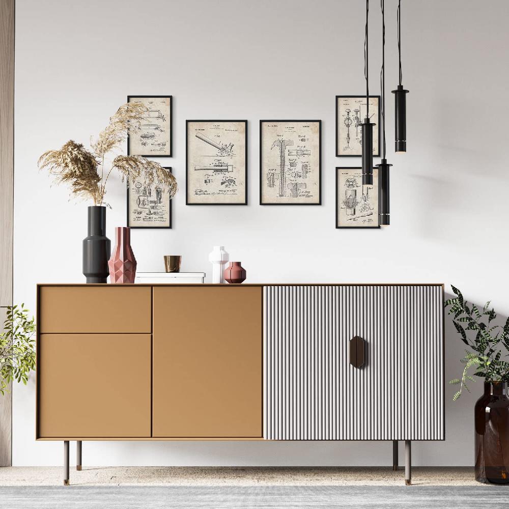nacnic Set de 6 láminas retro de patentes Herramientas de construcción 2 Liquidación