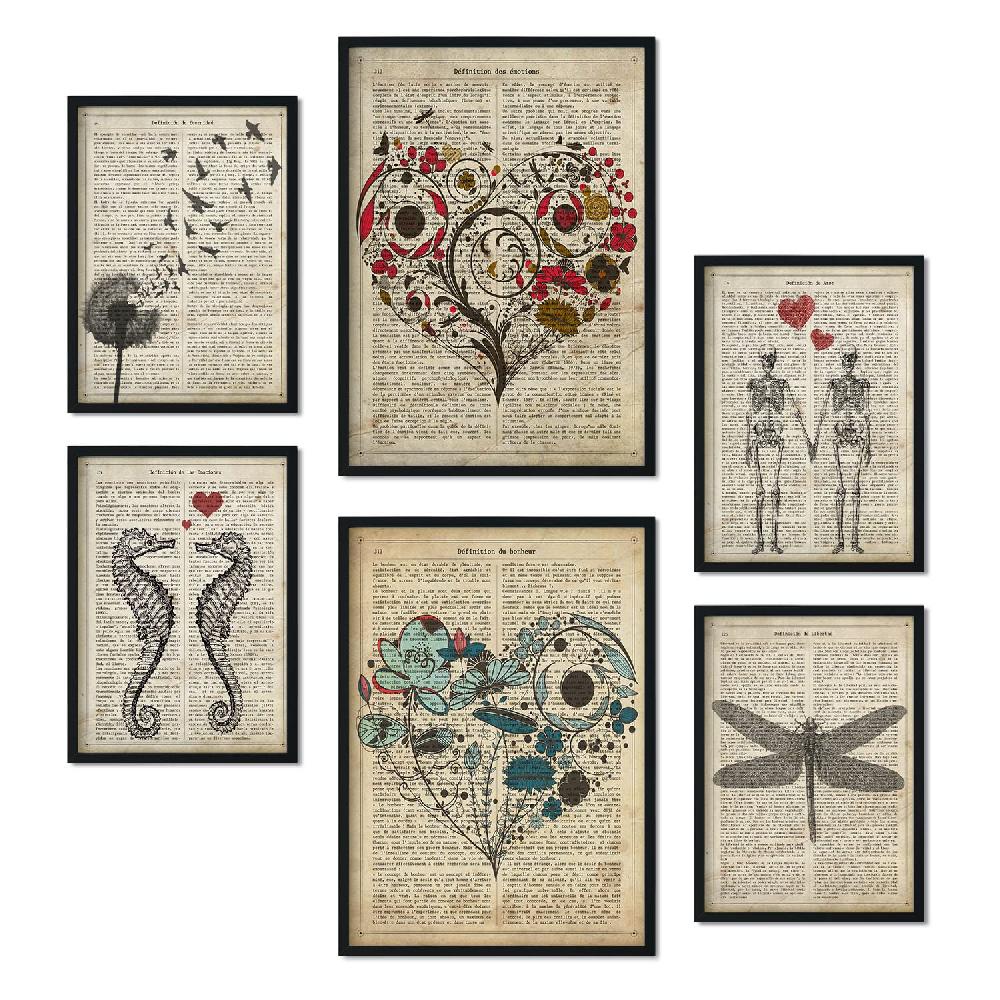 nacnic Set de 6 láminas Texto Vintage con estética collage COMPRAR AHORA