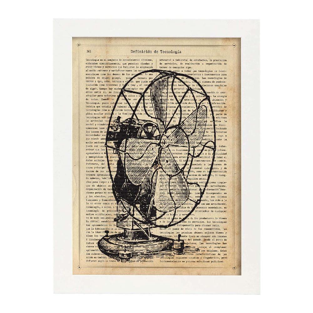 nacnic Lámina de Ventilador Vintage con Objetos Antiguos Último día