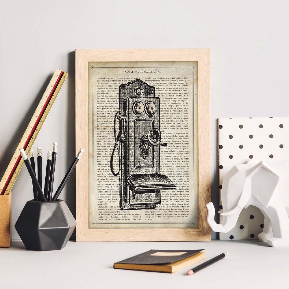 nacnic Lámina Vintage Teléfono Roto Oferta especial de fábrica