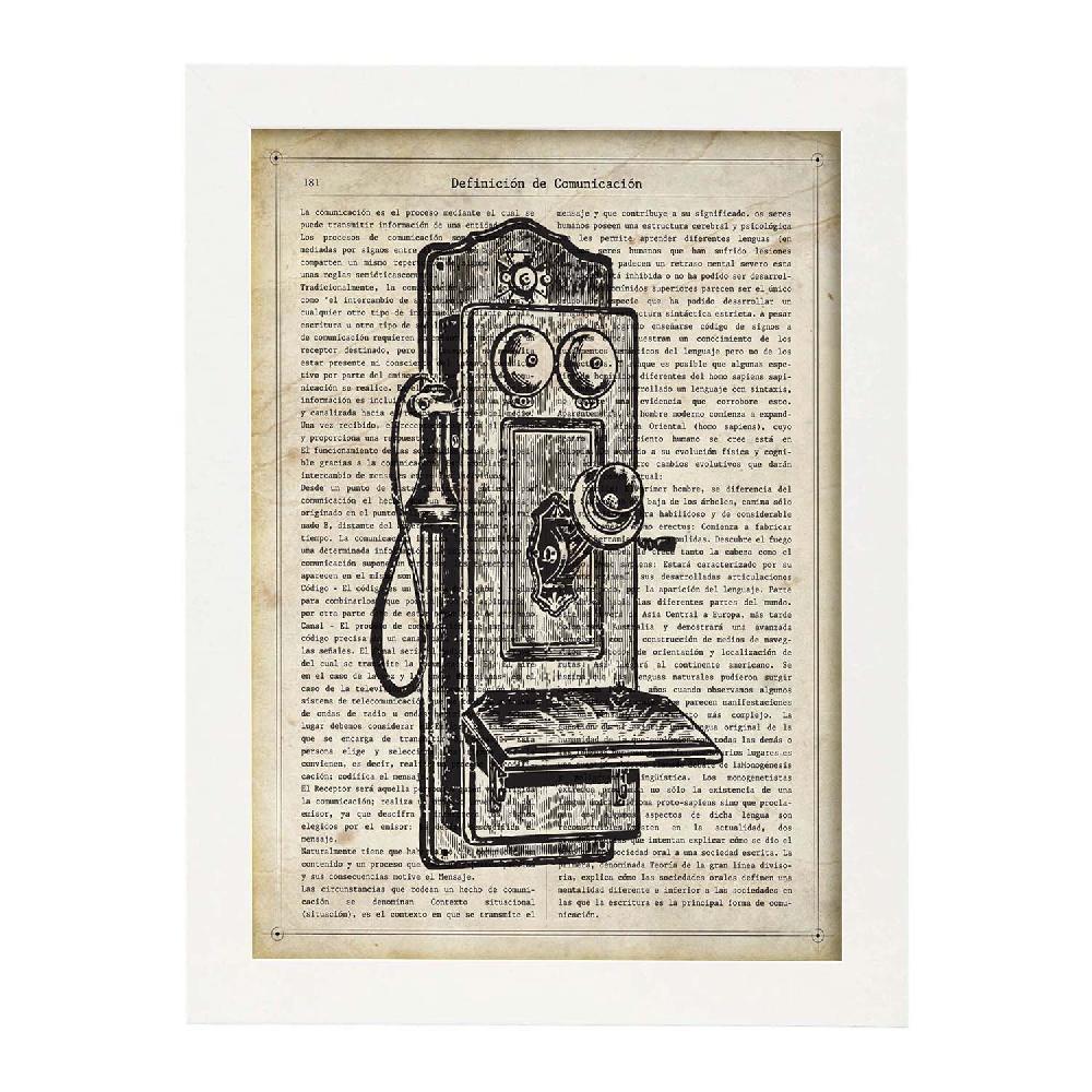nacnic Lámina Vintage Teléfono Roto Oferta especial de fábrica