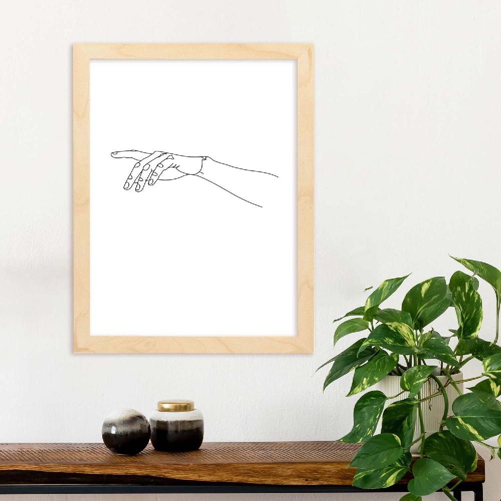 nacnic Lámina nórdica Señalandote con dibujos a una línea Rebajas online