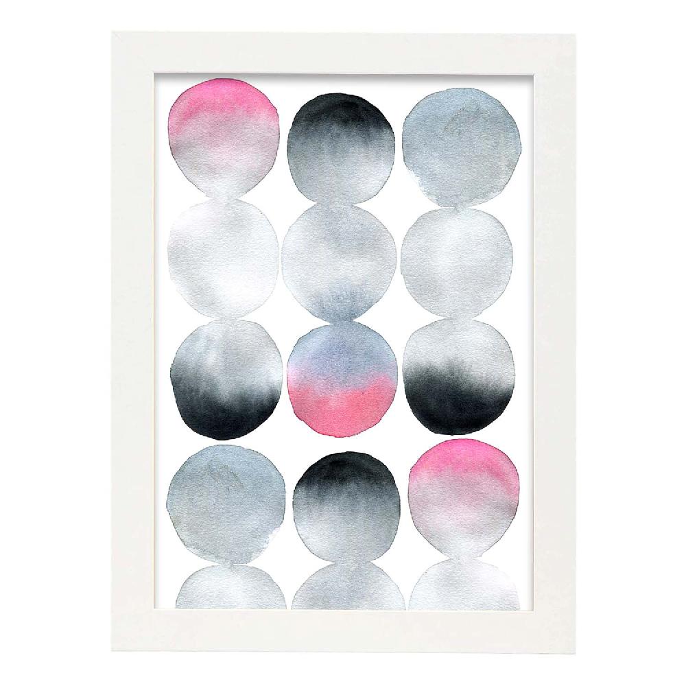 nacnic Lámina Nórdica de Abstracto Rosa Negro Gris Limitado a 3 días