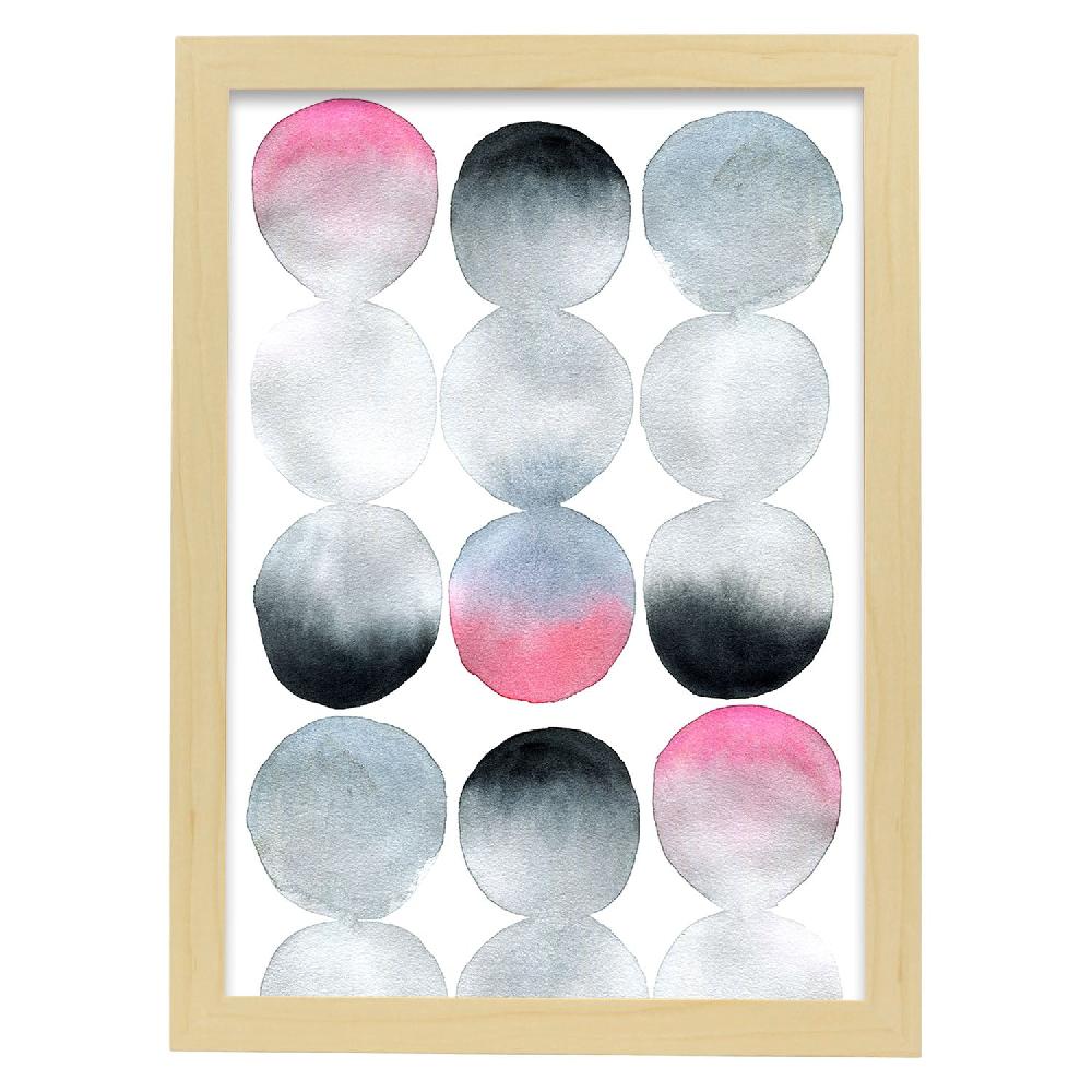 nacnic Lámina Nórdica de Abstracto Rosa Negro Gris Limitado a 3 días