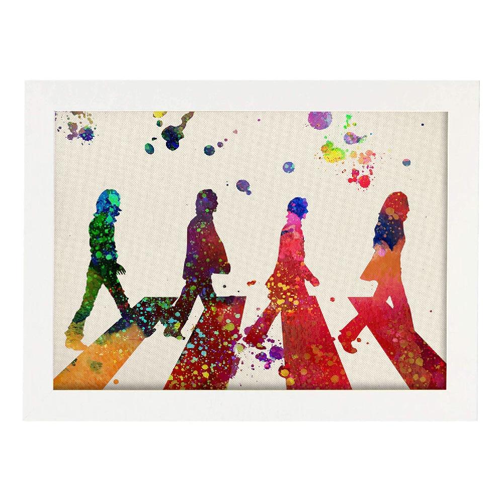nacnic Lámina de The Beatles en estilo explosión de color En oferta