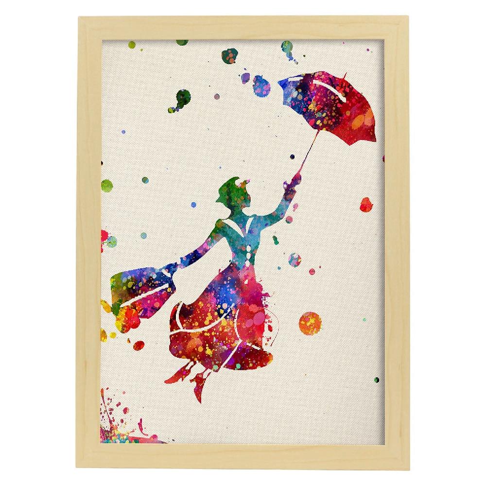 nacnic Lámina de Mary Poppins estilo explosión de color Oferta exclusiva