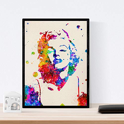 nacnic Lámina de Marilyn Monroe estilo acuarela de Nacnic