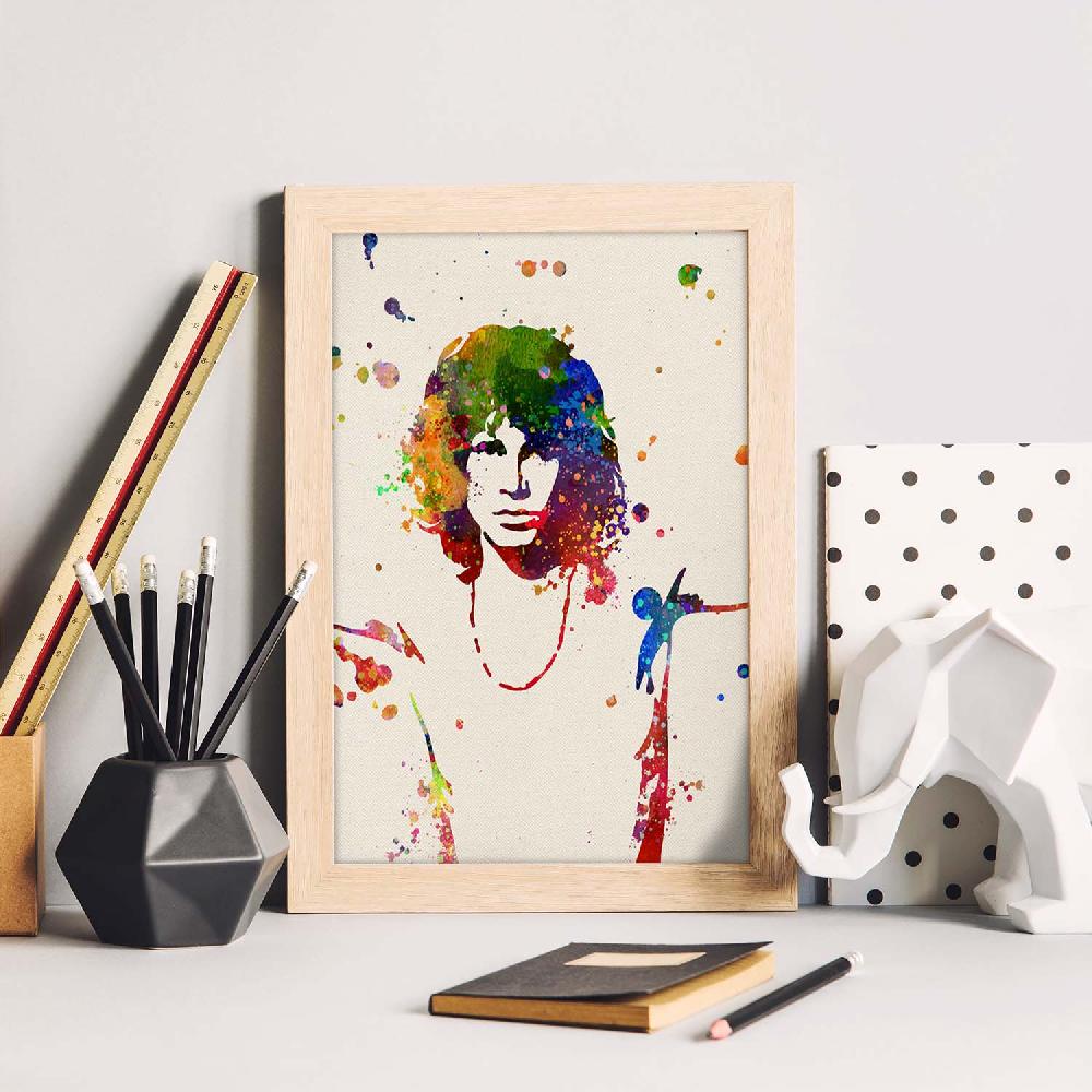 nacnic Póster acuarela de Jim Morrison Devoluciones gratuitas