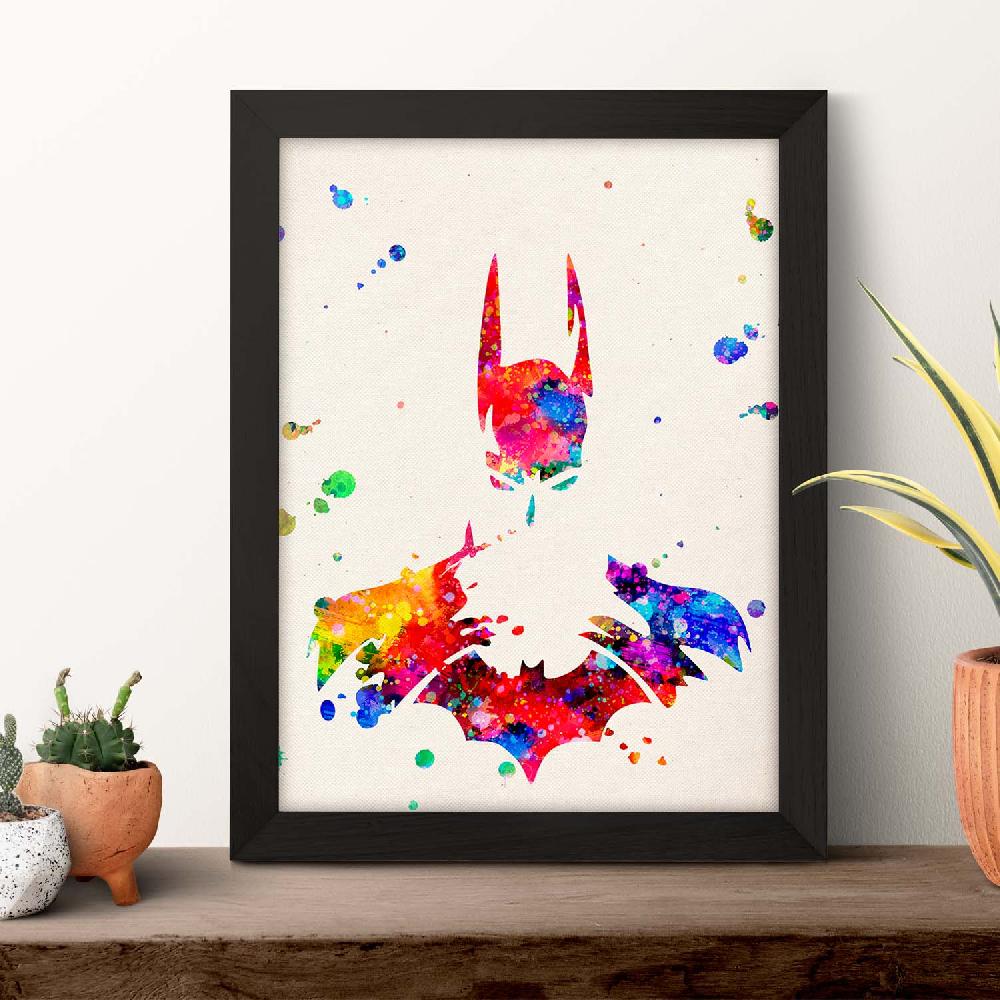nacnic Póster de Batman en Acuarela Outlet online