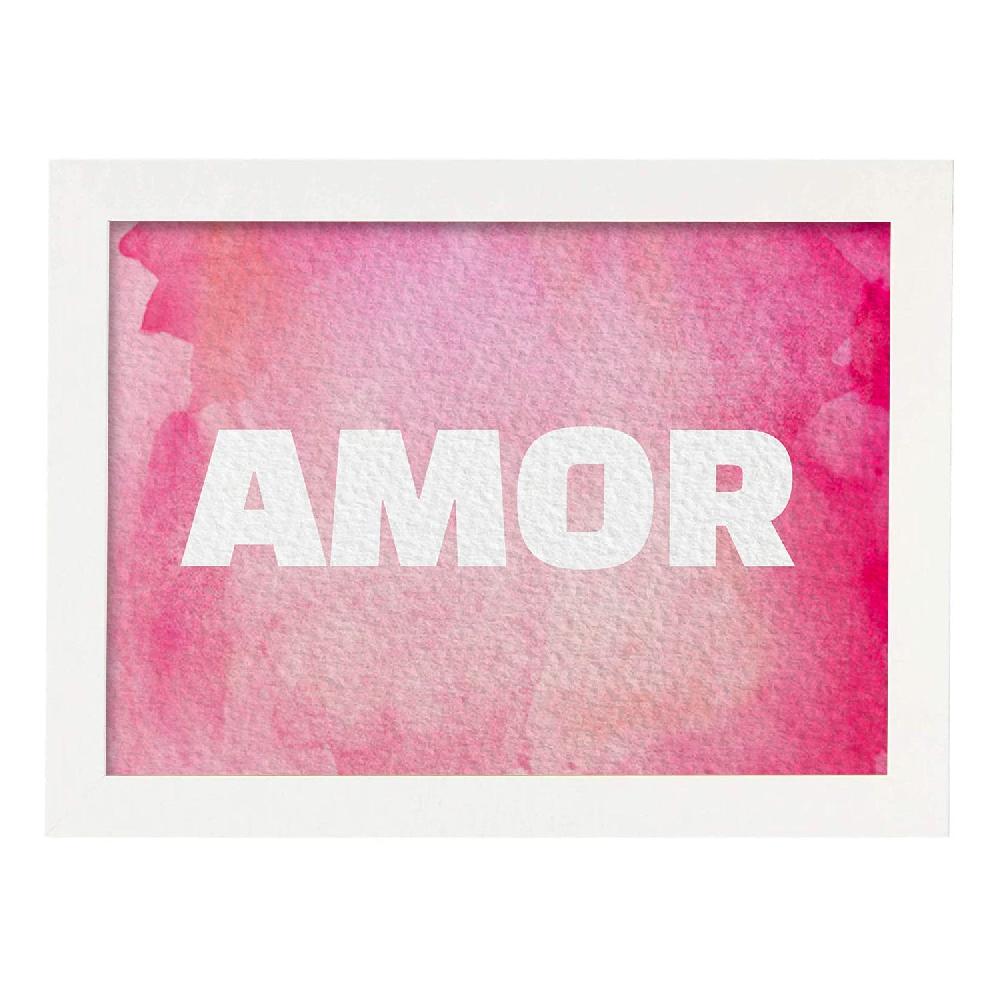 nacnic Lámina de Amor Colorida con Acuarela Venta caliente