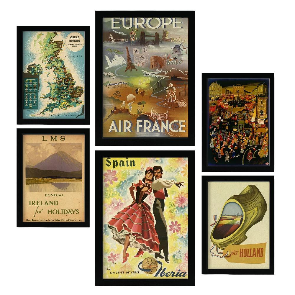 nacnic Láminas Vintage Europa 2 de Nacnic
