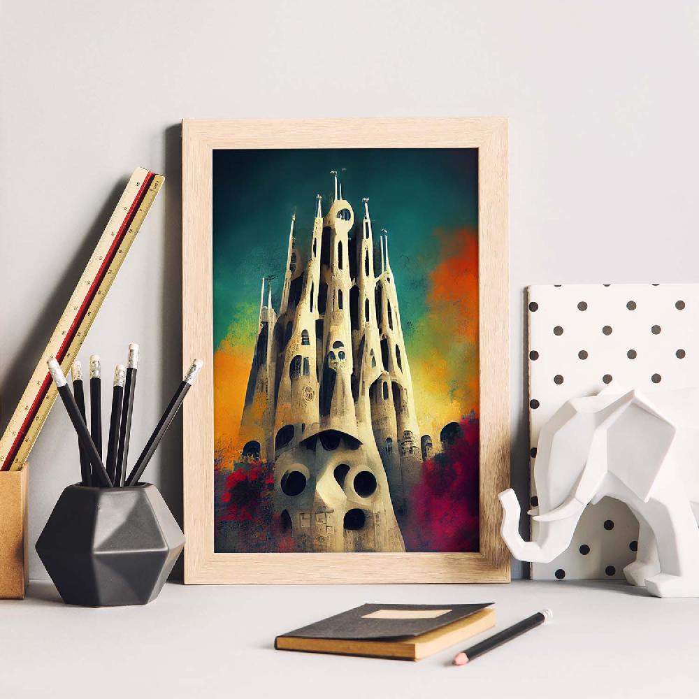 nacnic Lámina Nacnic La Sagrada Familia Estilo T. Burton Promoción trimestral