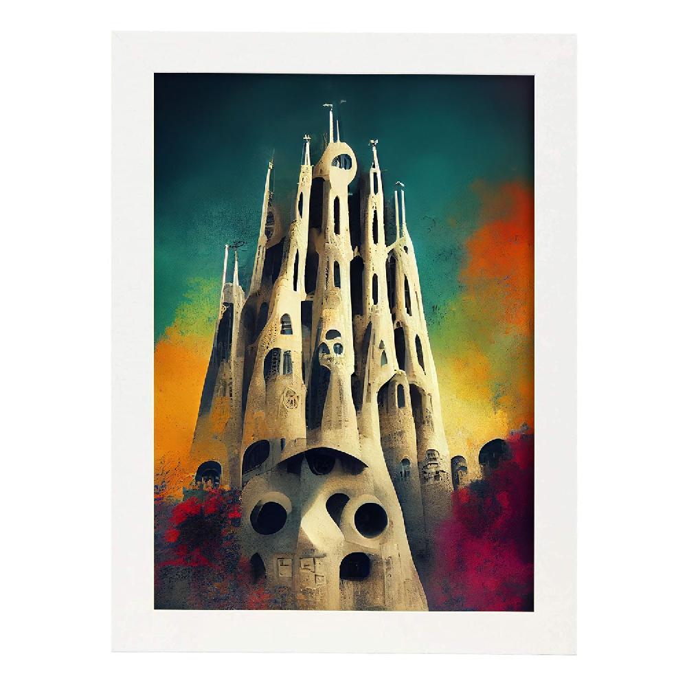 nacnic Lámina Nacnic La Sagrada Familia Estilo T. Burton Promoción trimestral