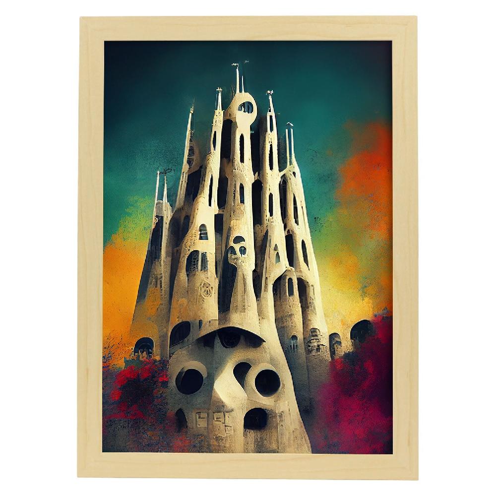 nacnic Lámina Nacnic La Sagrada Familia Estilo T. Burton Promoción trimestral