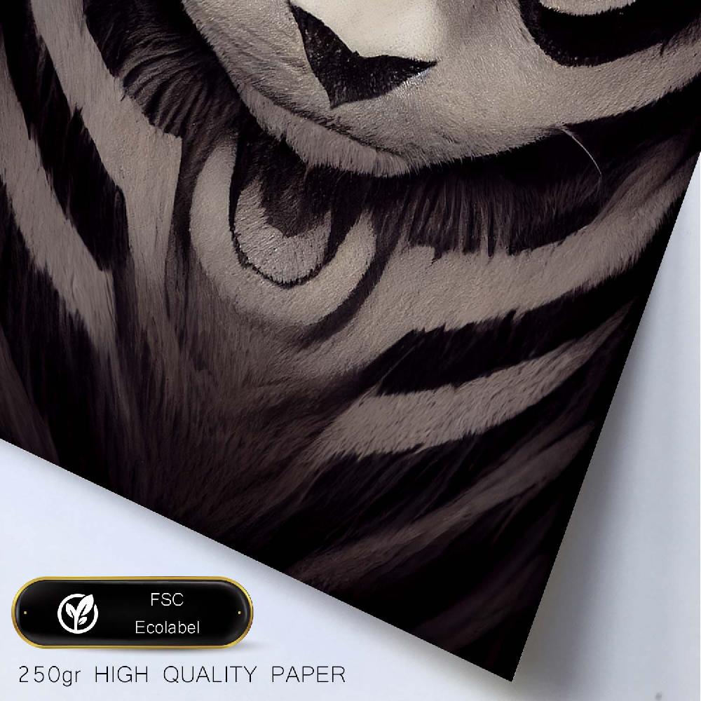nacnic Lámina Dinámica de Tigre estilo T. Burton de Nacnic Oferta exclusiva