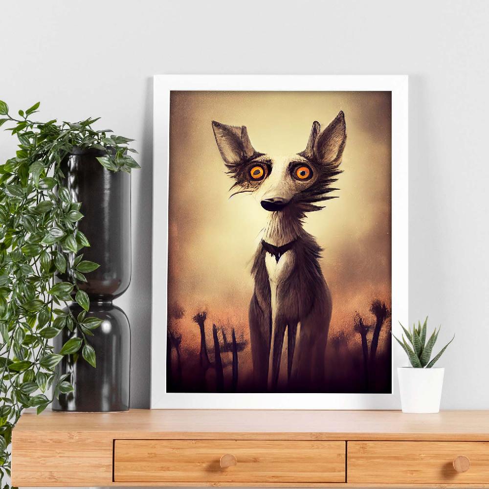 nacnic Lámina de Coyote Decidido estilo T. Burton de Nacnic Descuento por venta flash