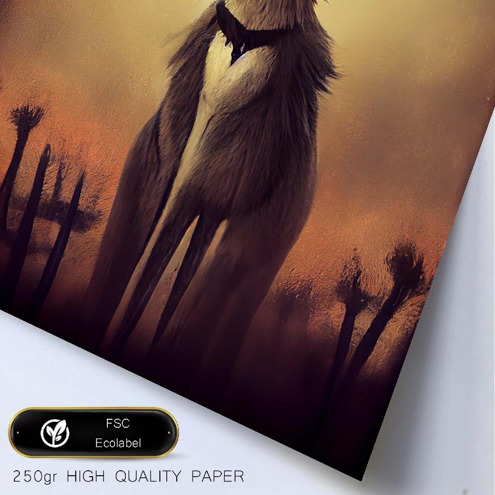 nacnic Lámina de Coyote Decidido estilo T. Burton de Nacnic Descuento por venta flash