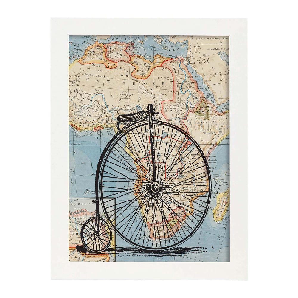 nacnic Lámina Ciclo a África con diseño vintage Gran oferta