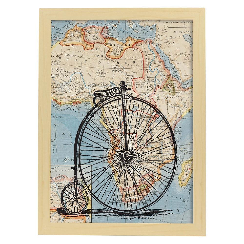 nacnic Lámina Ciclo a África con diseño vintage Gran oferta