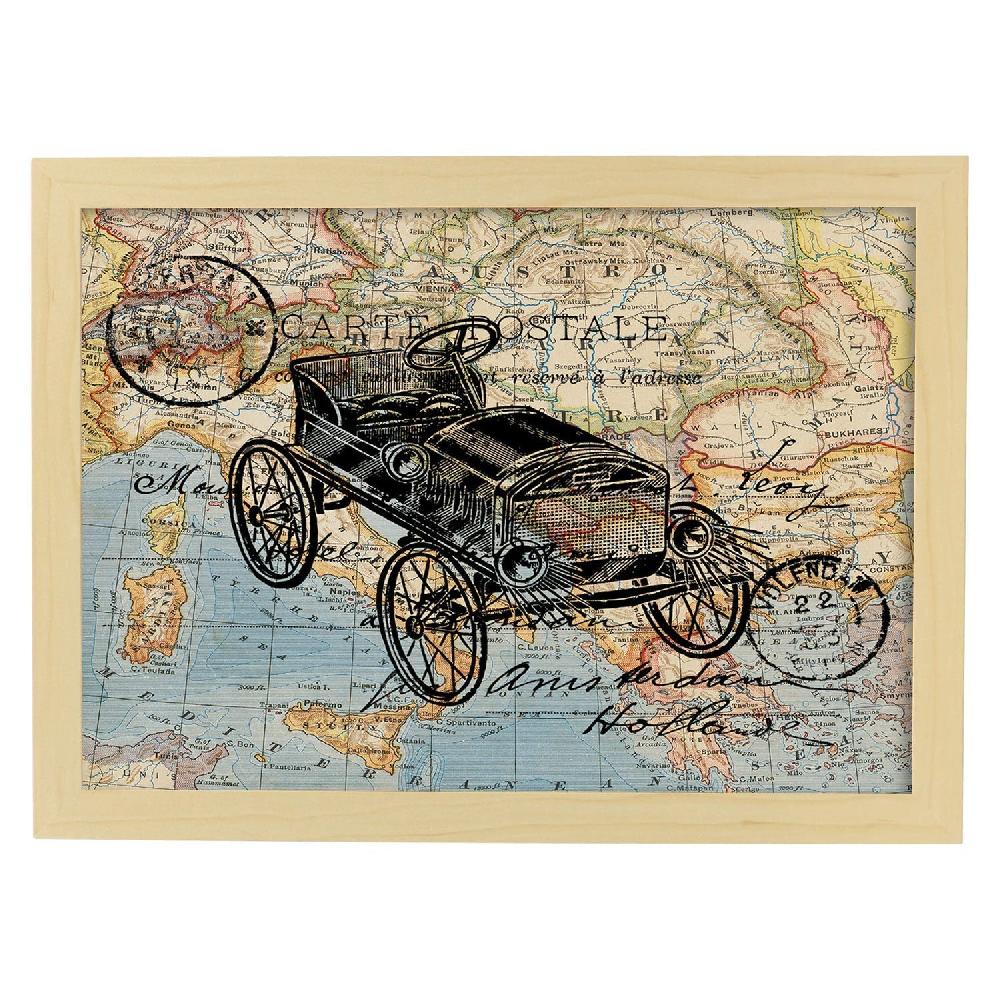 nacnic Lámina de Objetos sobre Mapas Vintage Tienda