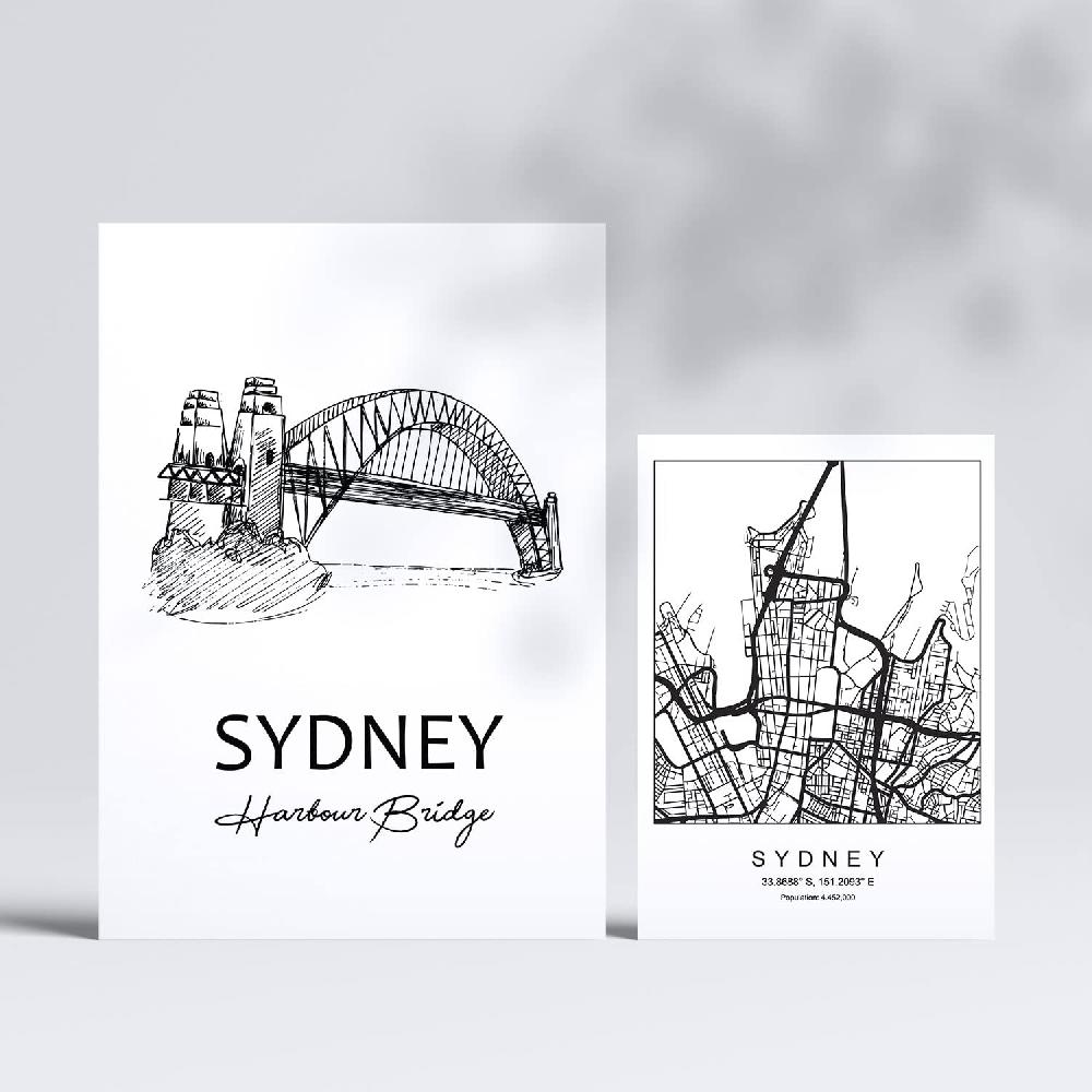 nacnic Conjunto de 6 Láminas Ilustradas de Australia en Estilo Nórdico Rebajas online