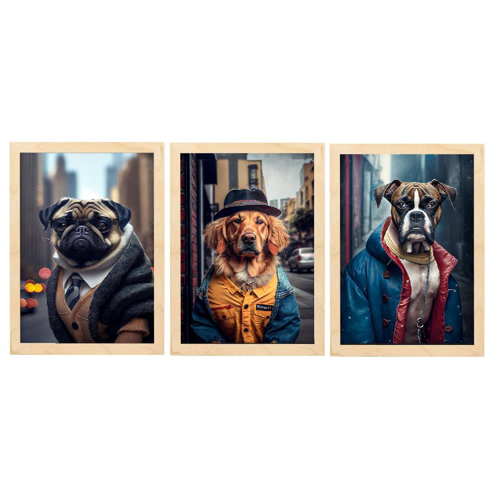 nacnic Láminas Divertidas de Animales en Ropa Humana Colección Set 24 ÚLTIMAS EDICIONES