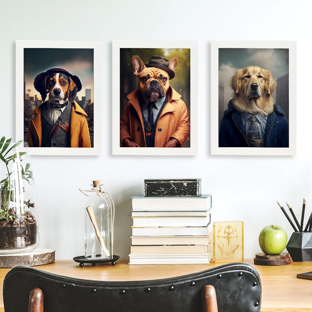 nacnic Ilustraciones Divertidas de Animales con Ropa Humana Colección Set 23 - Láminas Últimos 2 días