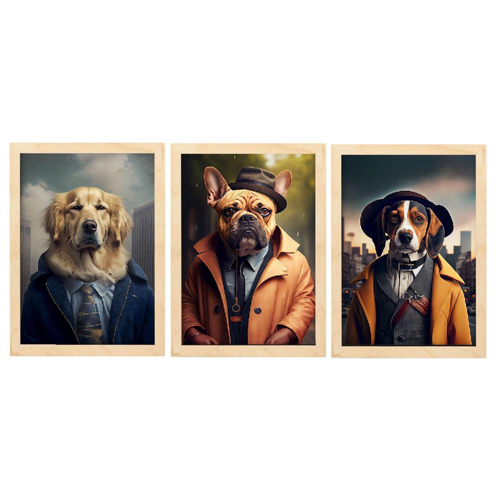 nacnic Ilustraciones Divertidas de Animales con Ropa Humana Colección Set 23 - Láminas Últimos 2 días