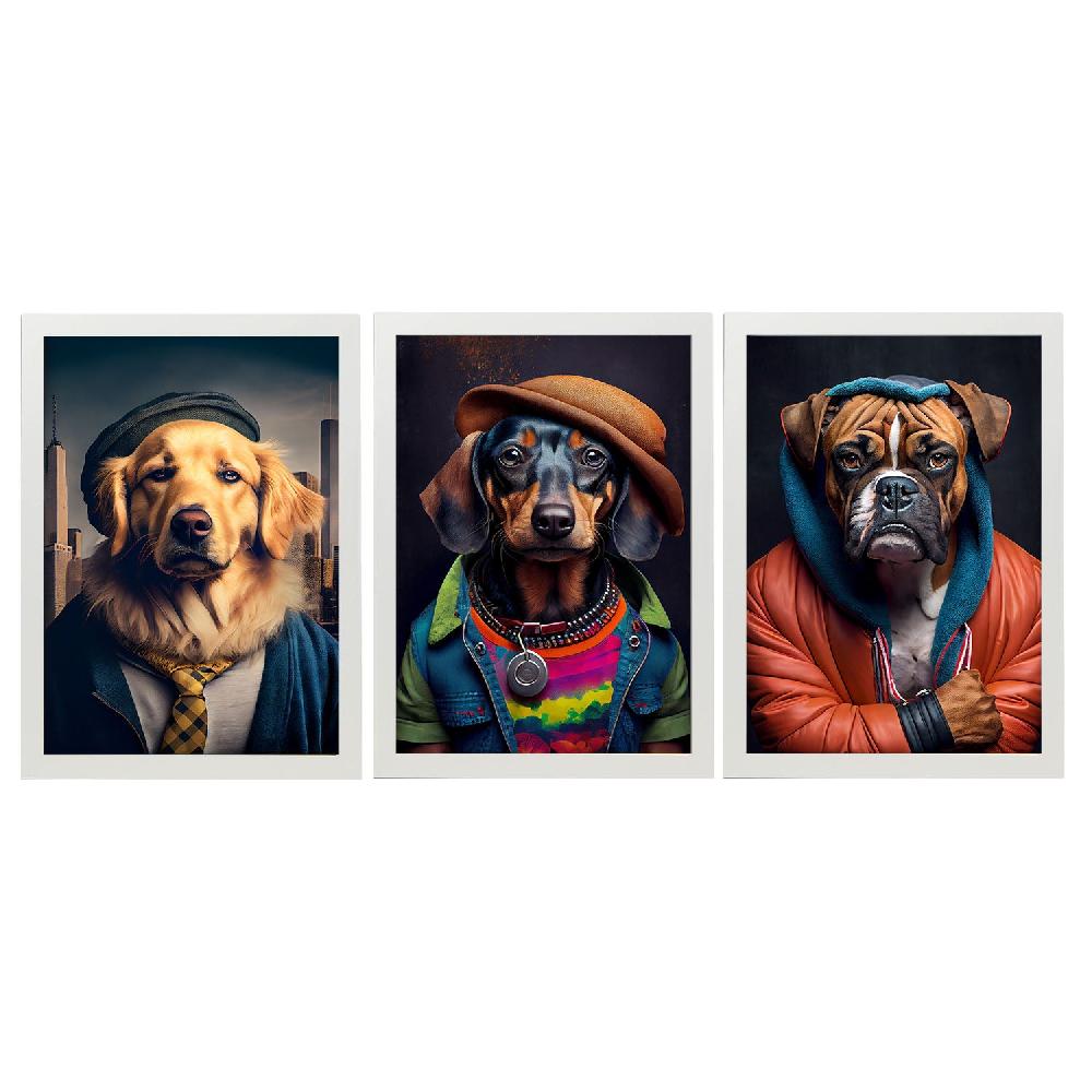 nacnic Láminas de Animales Realistas en Ropa Humana Colección Set 22 Último día
