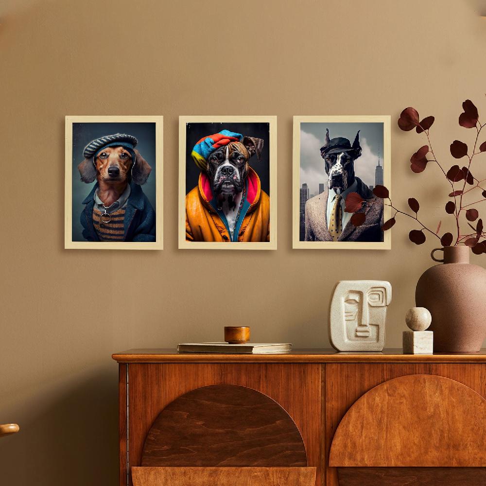 nacnic Divertidas Ilustraciones Realistas de Animales con Ropa Humana Colección de Láminas para Diseño de Interiores 21 Precio de fábrica