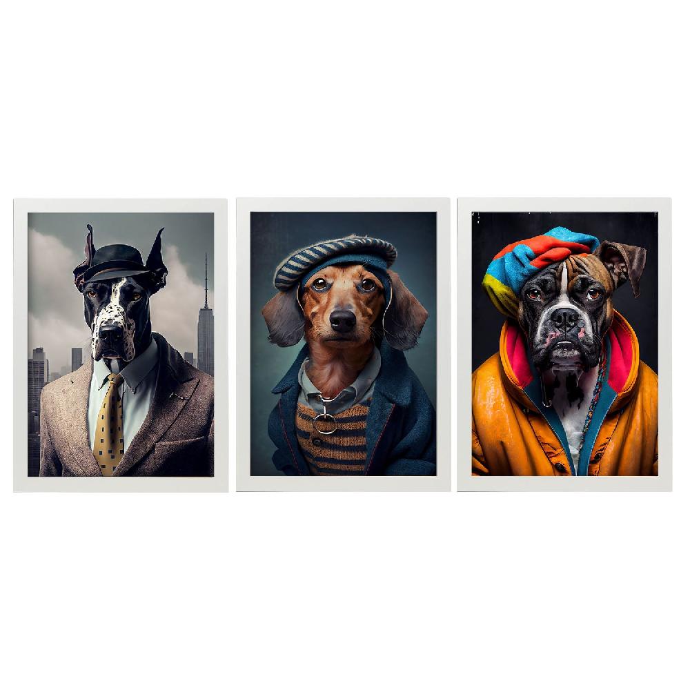 nacnic Divertidas Ilustraciones Realistas de Animales con Ropa Humana Colección de Láminas para Diseño de Interiores 21 Precio de fábrica