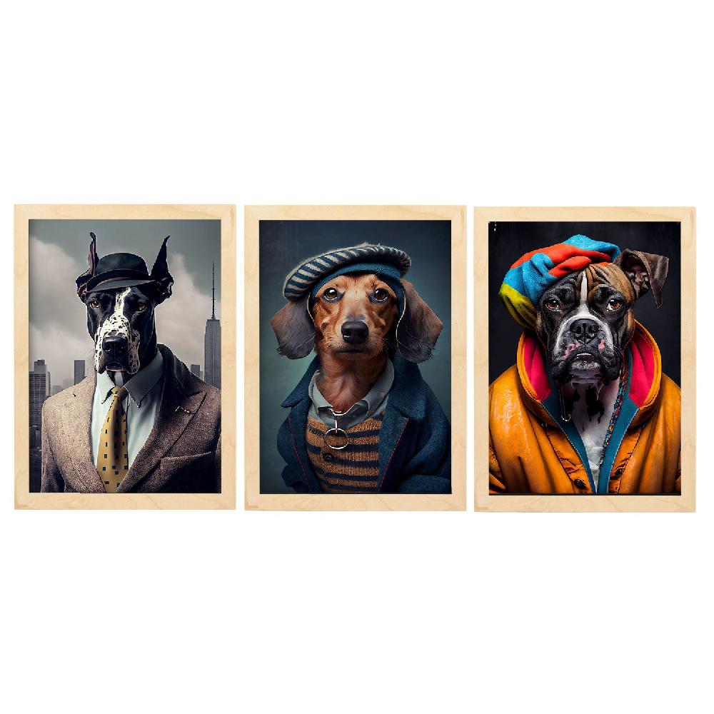 nacnic Divertidas Ilustraciones Realistas de Animales con Ropa Humana Colección de Láminas para Diseño de Interiores 21 Precio de fábrica