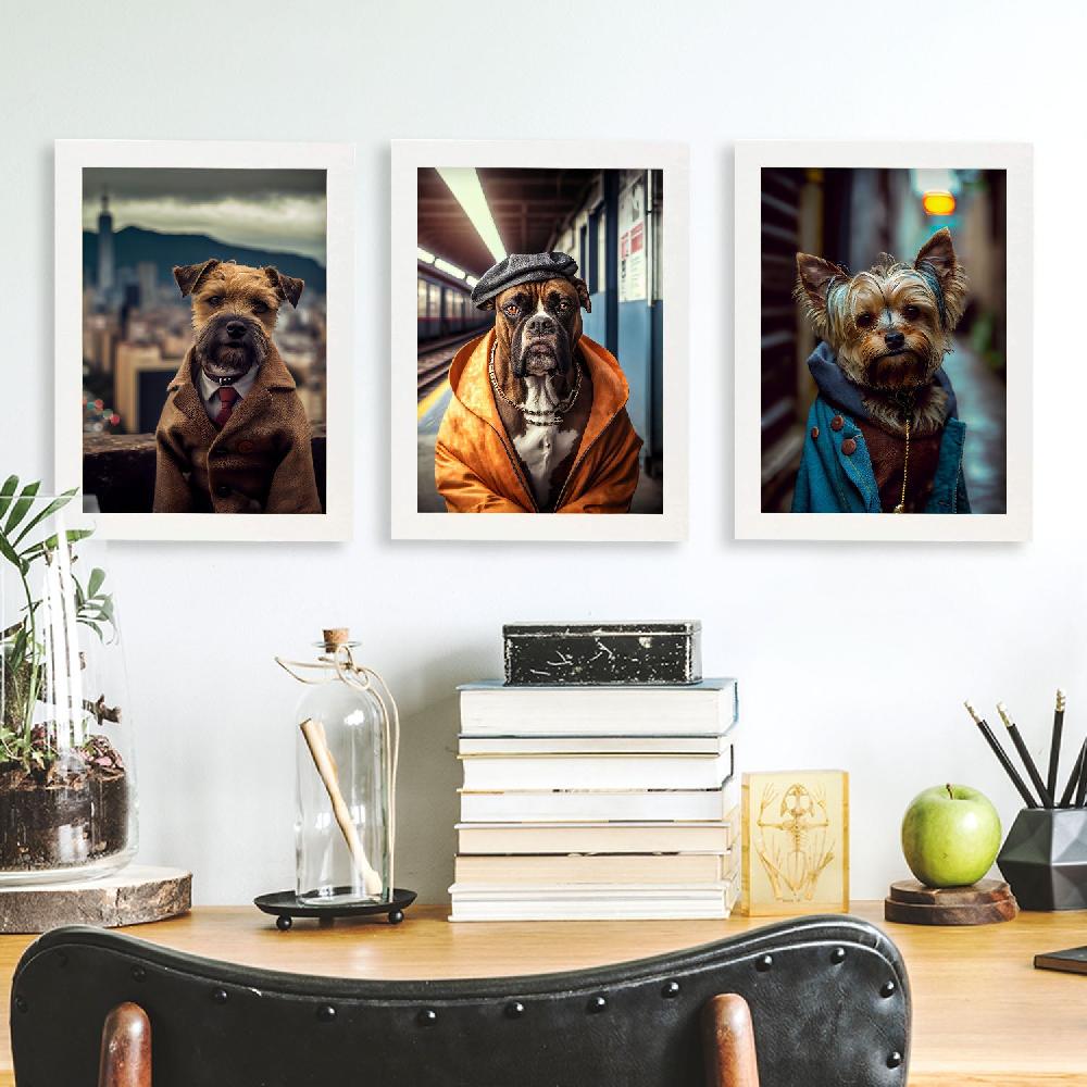 nacnic Ilustraciones Divertidas de Animales en Ropa Humana Set Colección 18 Láminas Oferta especial de fábrica