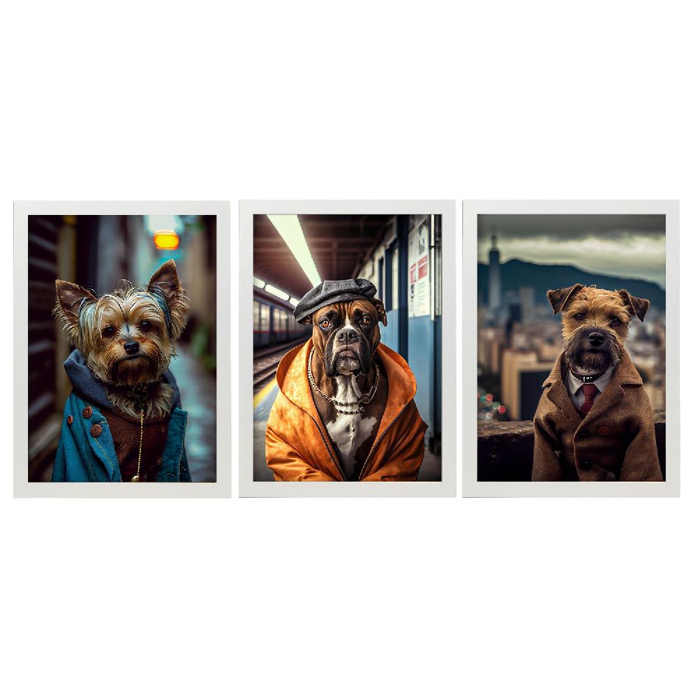 nacnic Ilustraciones Divertidas de Animales en Ropa Humana Set Colección 18 Láminas Oferta especial de fábrica