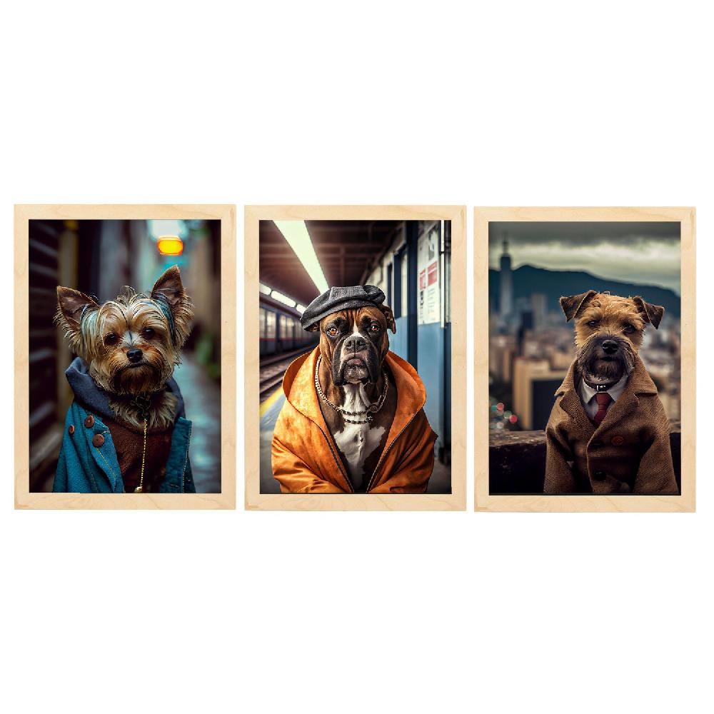 nacnic Ilustraciones Divertidas de Animales en Ropa Humana Set Colección 18 Láminas Oferta especial de fábrica