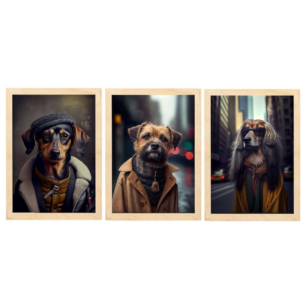 nacnic Láminas de Animales Vestidos en Estilo Humano Divertidas y Realistas Colección Set 17 Promoción trimestral