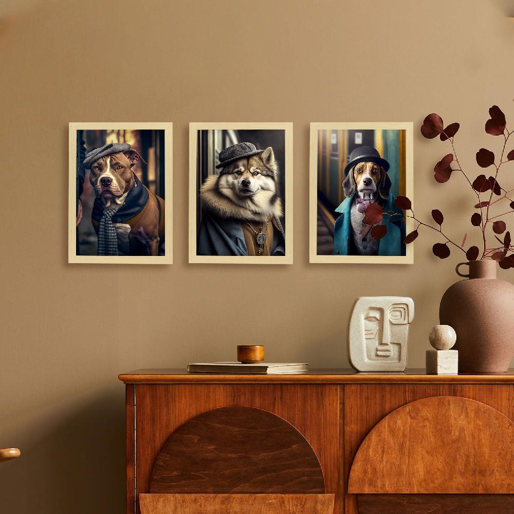 nacnic Divertidas Ilustraciones Realistas de Animales en Ropa Humana - Colección de 15 Láminas para Interiorismo Superdescuento