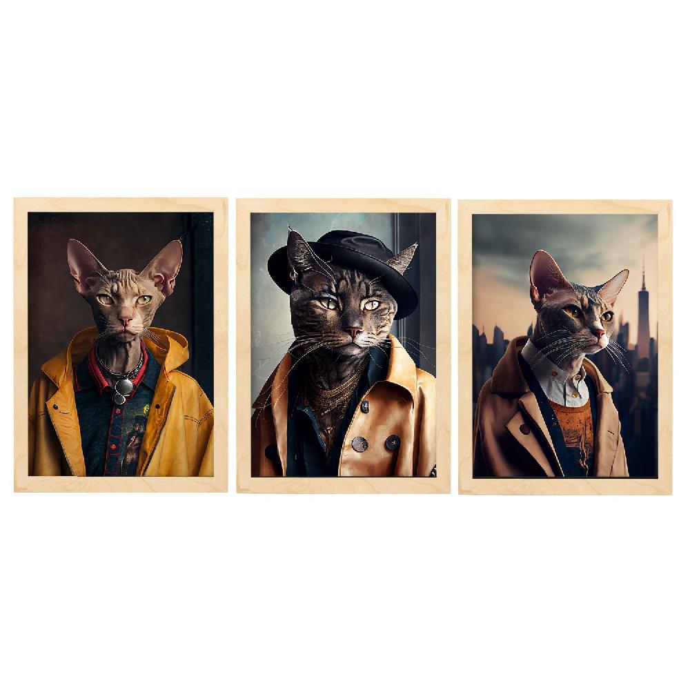 nacnic Ilustraciones Divertidas de Animales en Ropa Humana Set de Colección 4 Láminas Oferta exclusiva