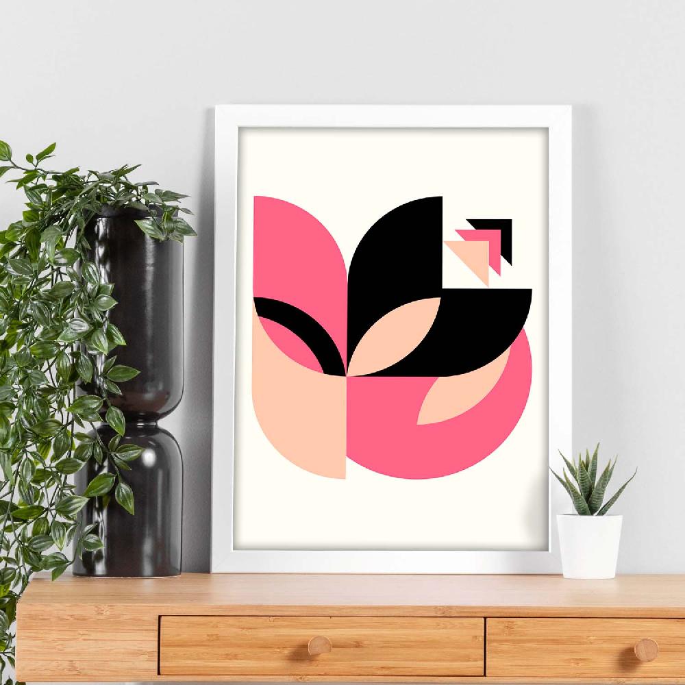 nacnic Lámina Geométrica Rosa 1 en Tonos Pastel Ofertas de temporada