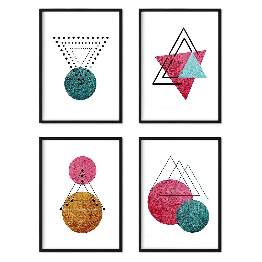 nacnic Set de 4 láminas de Constelaciones y Lunas Estilo Nórdico